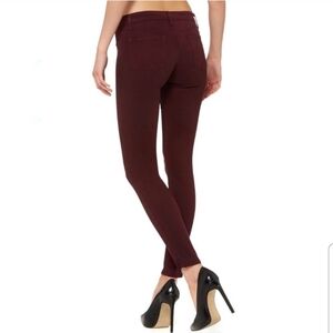 J Brand Super Skinny Deep Mulberry Jeans Velvet 26